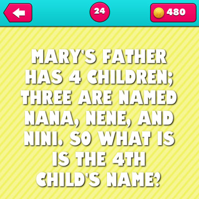 mary riddle stuffed answers father children